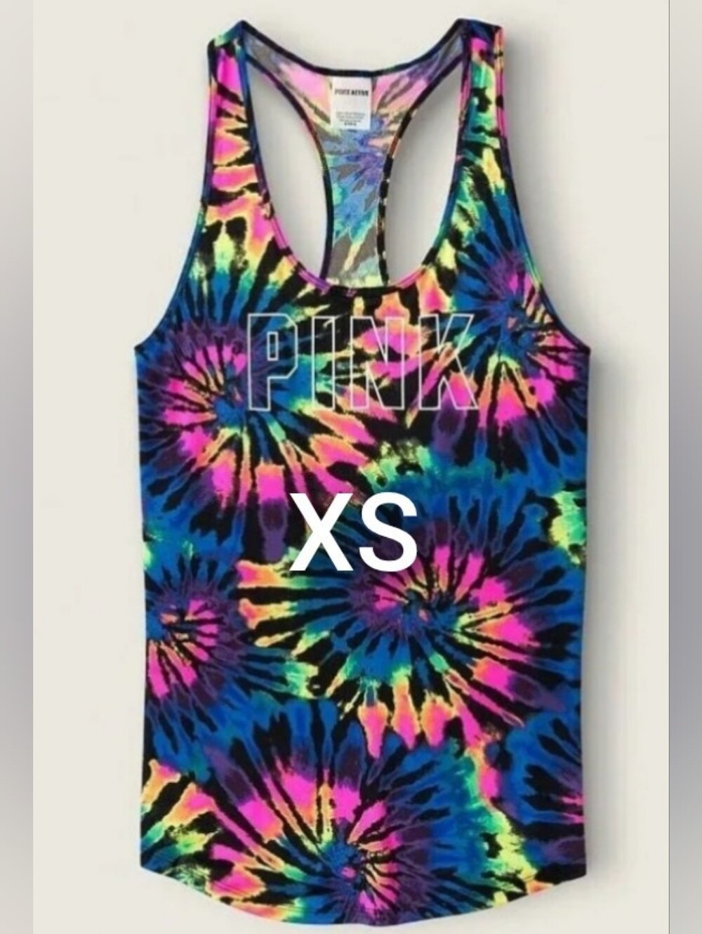 NEW SZ XS VS PINK TIE DYE TANK TOP.